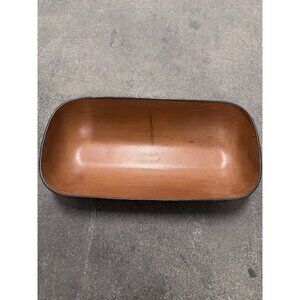 Hunting Season Molded Leather Oversized Oval Bowl in Cognac